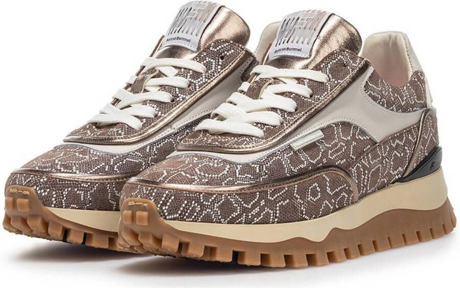 Floris van Bommel DAMES SNEAKERS SFW-10131-20-01 GROMMI 02.13-BROWN-G - Foto 3