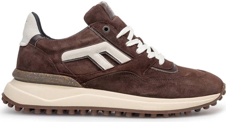 FLORIS VAN BOMMEL Lage Sneakers Heren Sfm-10139 Noppi Maat: 44 Materiaal: Suède Kleur: Bruin