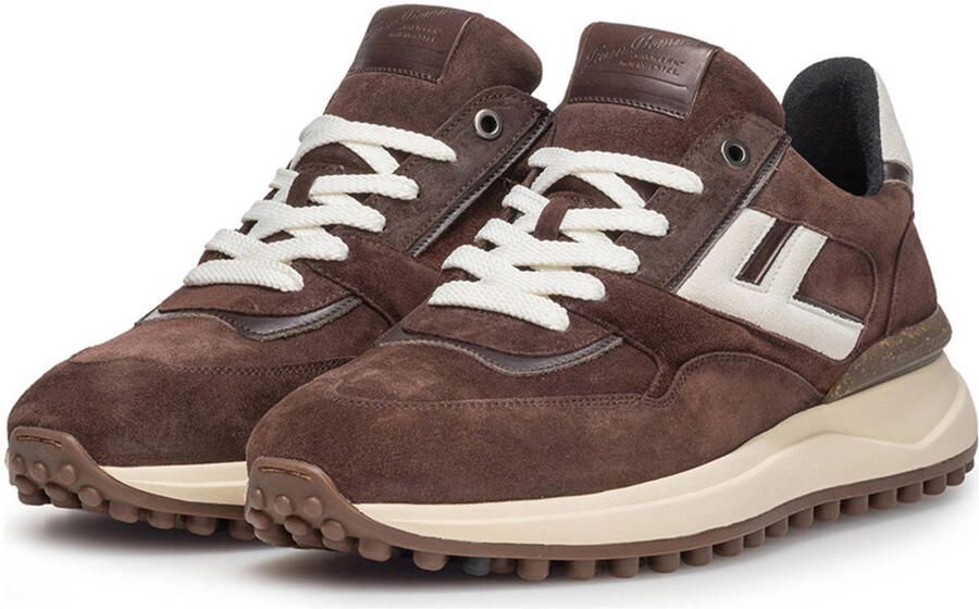 FLORIS VAN BOMMEL Lage Sneakers Heren Sfm-10139 Noppi Maat: 41⅓ Materiaal: Suède Kleur: Bruin