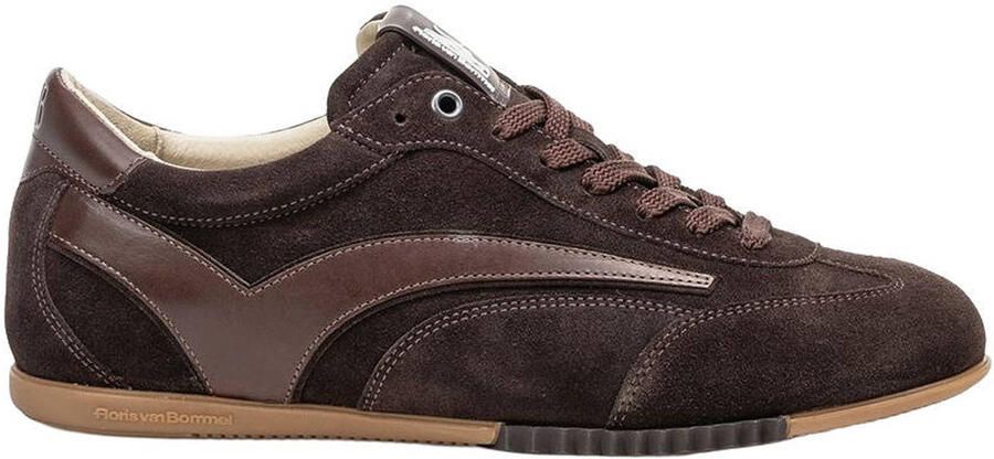 Floris van Bommel suède sneakers donkerbruin