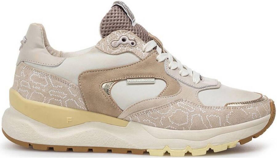 FLORIS VAN BOMMEL Lage Sneakers Dames Sfw-10164 Treni Maat: 39 5 Materiaal: Textiel Kleur: Beige