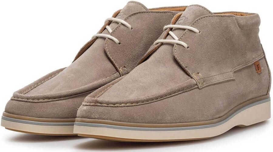 FLORIS VAN BOMMEL Veterschoenen Heren Sfm-50185 De Oister Maat: 42⅔ Materiaal: Suède Kleur: Beige - Foto 6