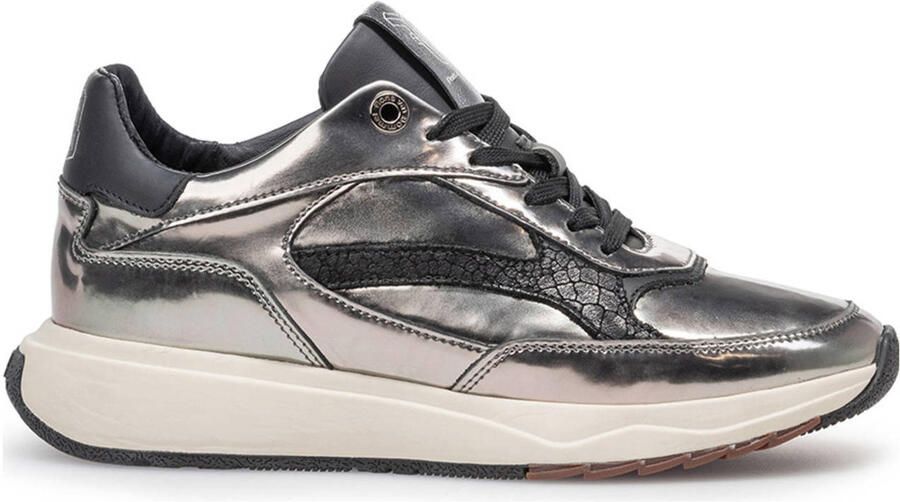 FLORIS VAN BOMMEL Lage Sneakers Dames Sfw-10138 Suvi Maat: 42 Materiaal: Leer Kleur: Zilverkleurig