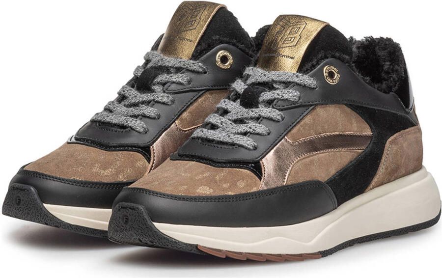 FLORIS VAN BOMMEL Lage Sneakers Dames Sfm-10138 Suvi Maat: 37 5 Materiaal: Leer Kleur: Bronskleurig - Foto 2