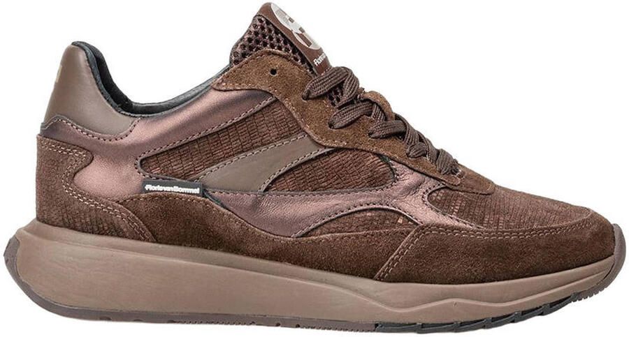 Floris van Bommel Suvi 05.04 suède sneakers donkerbruin