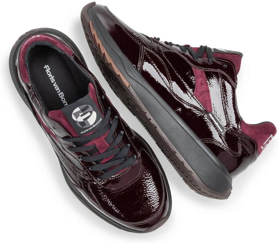 Floris van Bommel Suvi lak sneakers donkerrood - Foto 2
