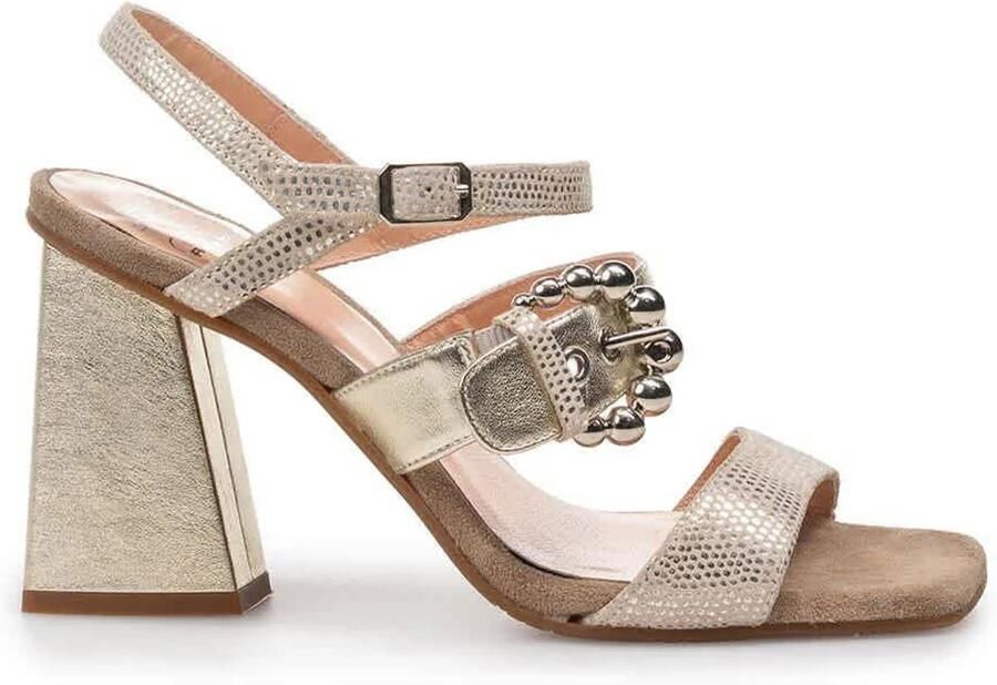 FLORIS VAN BOMMEL Sandalen met Hak Dames Sfw-90082 Tahli Maat: 39 Kleur: Goud - Foto 6