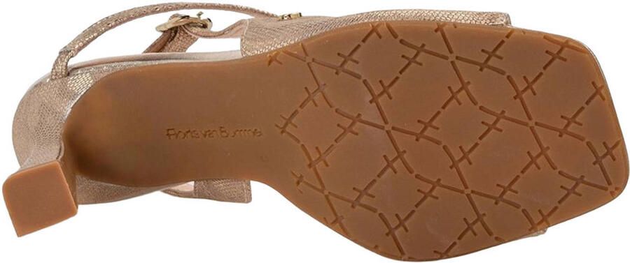 FLORIS VAN BOMMEL Sandalen met Hak Dames Sfw-90065 Tami Maat: 38 Materiaal: Textiel Kleur: Goudkleurig - Foto 7