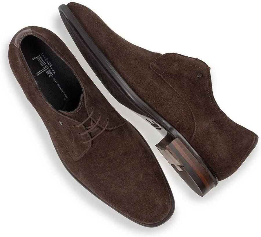 Floris van Bommel Terra 02.00 suède veterschoenen donkerbruin - Foto 2