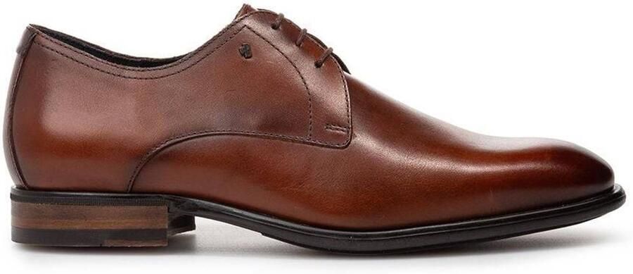 Floris van Bommel Terra 02.05 leren veterschoenen donker cognac