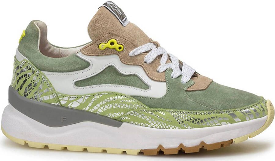 FLORIS VAN BOMMEL Lage Sneakers Dames Sfw-10163 Treni Maat: 41 5 Materiaal: Suède Kleur: Groen