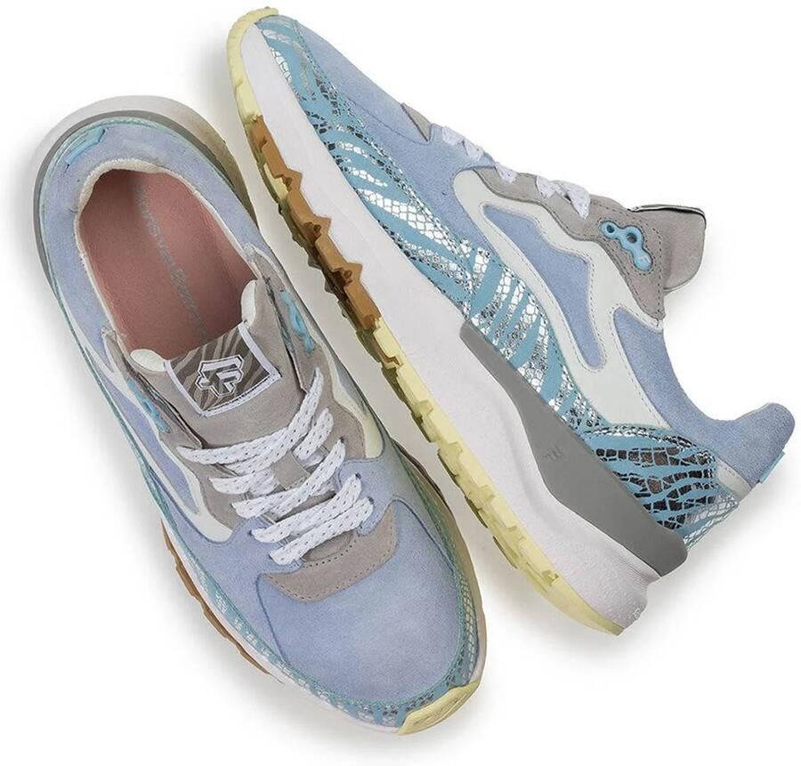 Floris van Bommel Treni 01.01 leren sneakers lichtblauw - Foto 2