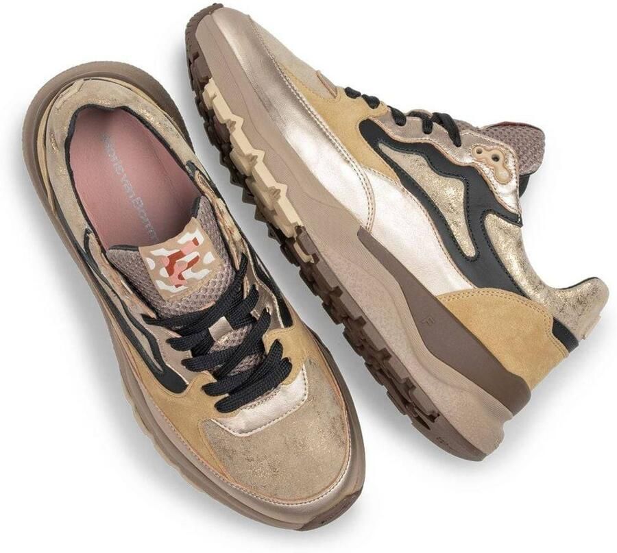 Floris van Bommel Sneakers laag 'Treni 01' camel goud zwart - Foto 2