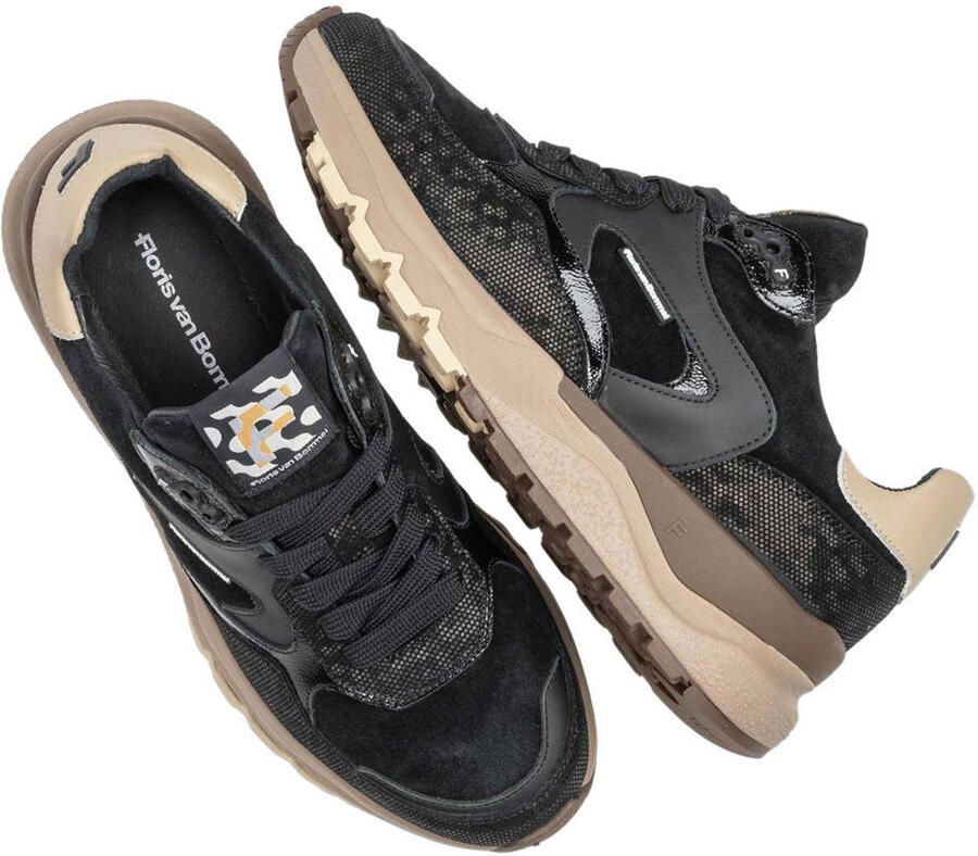 Floris van Bommel Sfw-10164 Treni Sneakers Suède Dames Zwart - Foto 2