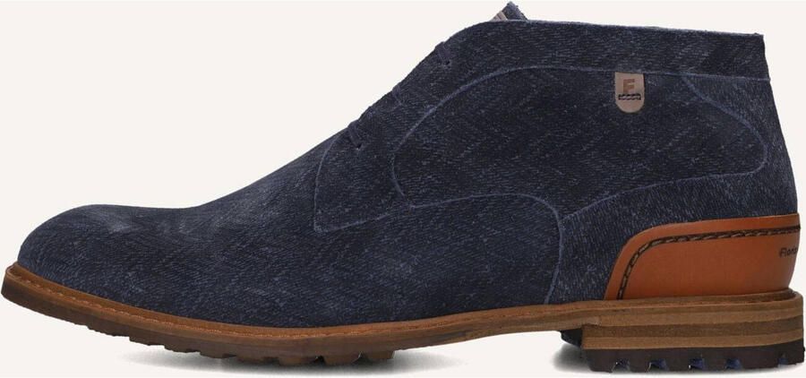 FLORIS VAN BOMMEL Veterschoenen Heren Sfm-50159 Crepi 41⅓ Suède Blauw - Foto 2