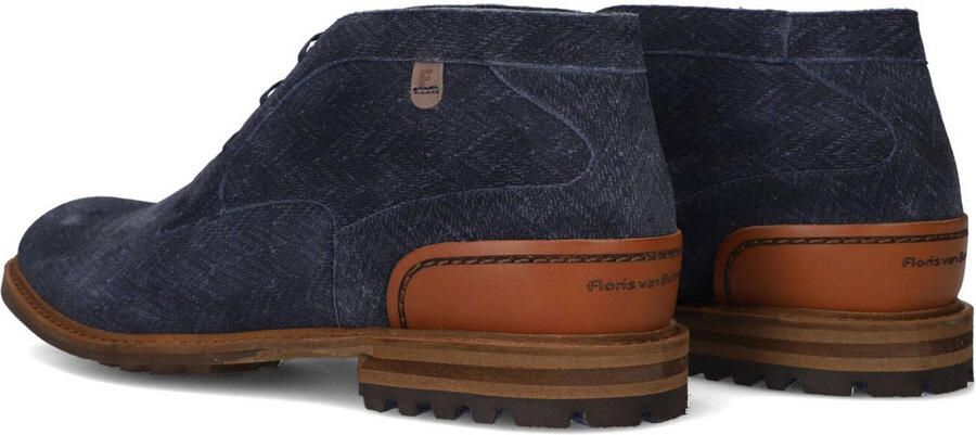FLORIS VAN BOMMEL Veterschoenen Heren Sfm-50159 Crepi 41⅓ Suède Blauw - Foto 3