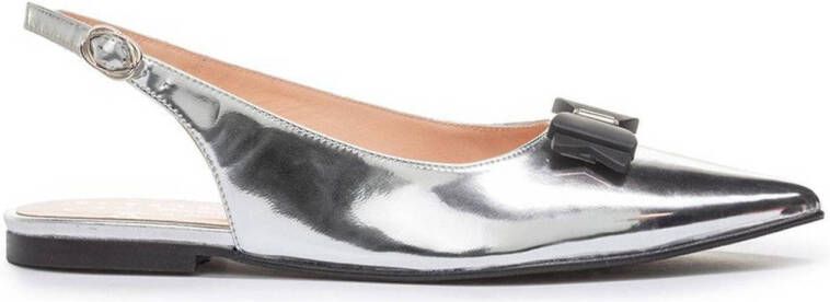 Floris van Bommel Gygi 01.00 leren slingback loafers zilver