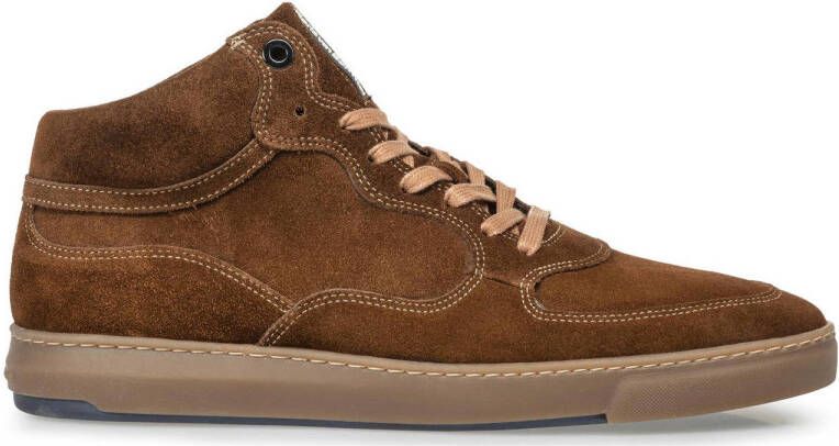 Floris van Bommel Lennie 02.10 suède sneakers cognac