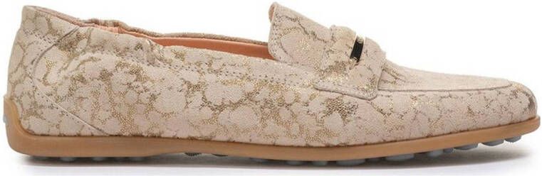 Floris van Bommel Sitti 03.04 suède loafers goud
