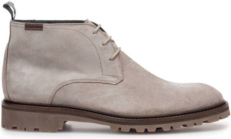 Floris van Bommel Sturdi 01.29 suède veterboots lichtbruin