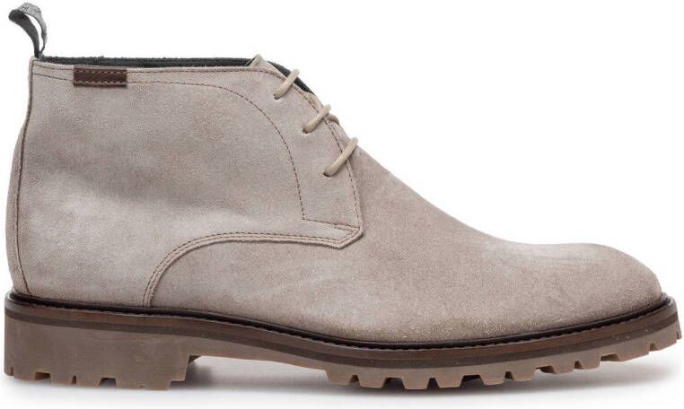 Floris van Bommel Sturdi 01.29 suède veterboots lichtbruin