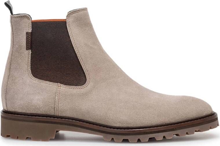 Floris van Bommel Sturdi 04.19 suède chelsea boots lichtbruin