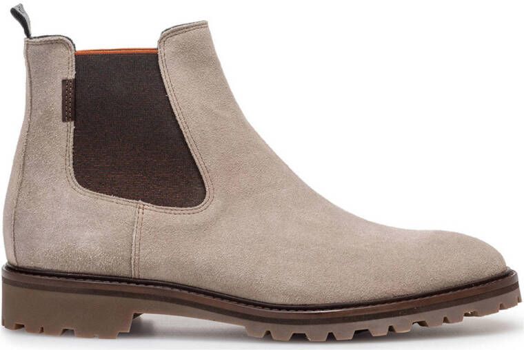 Floris van Bommel Sturdi 04.19 suède chelsea boots lichtbruin
