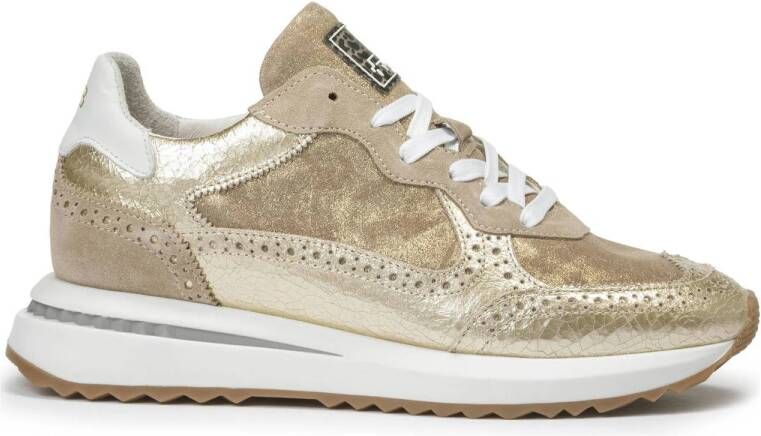 Floris van Bommel Sneakers Dames Lage sneakers Damesschoenen Leer SFW-10109 Goud