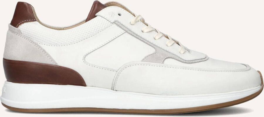 VAN BOMMEL Lage Sneakers Heren Sbm-10020 Libra 43 5 Leer Wit