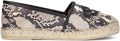 FRED DE LA BRETONIERE Espadrilles Dames Mili Lily Leer Beige - Zwart