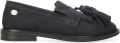 Fred de la Bretoniere Fairy Elise leren loafers met franjes donkerblauw - Donkerblauw