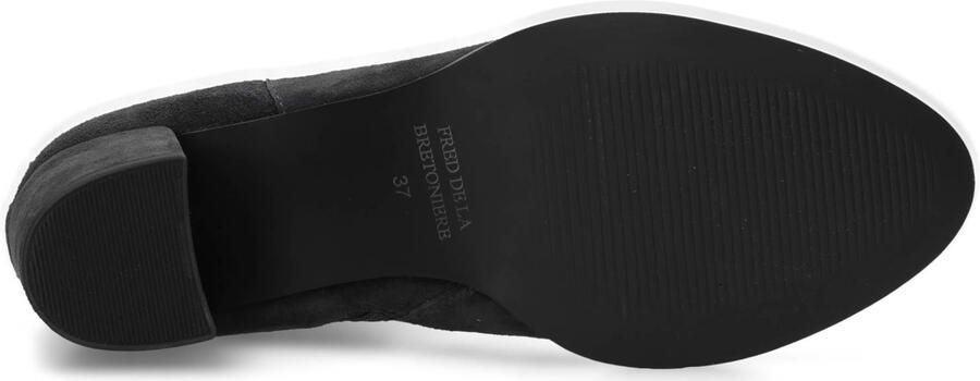 Fred de la Bretoniere Farah Chelsea leren suède chelsea boots met hak donkerblauw - Foto 3