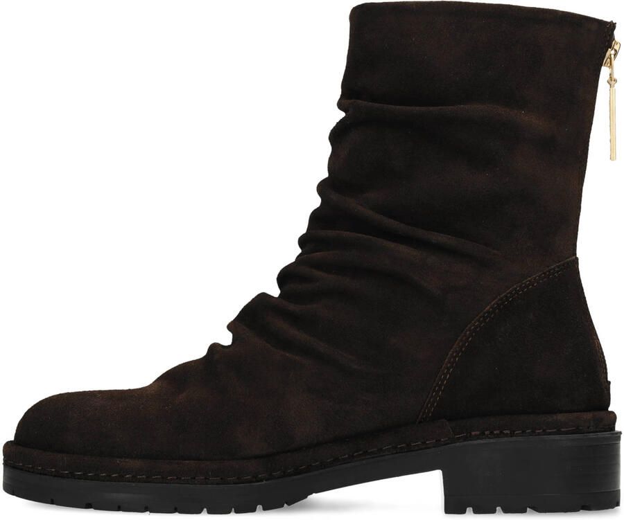 Fred de la Bretoniere Flint Jimmy leren suède enkelboots donkerbruin - Foto 2