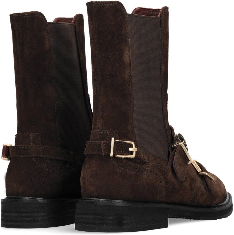 Fred de la bretoniere PARIS EDANE Ankle Boot Suede Dark Brown - Foto 2