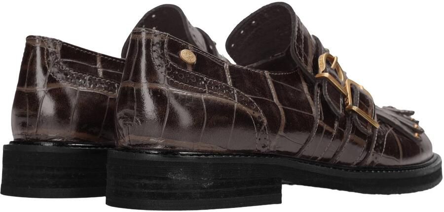 Fred de la Bretoniere Paris Eros leren loafers met dierenprint bruin - Foto 2
