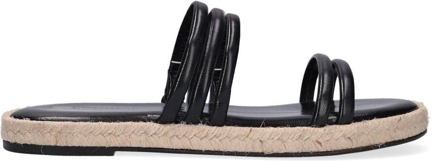 FRED DE LA BRETONIERE Slippers Dames 154010004 Leer Zwart