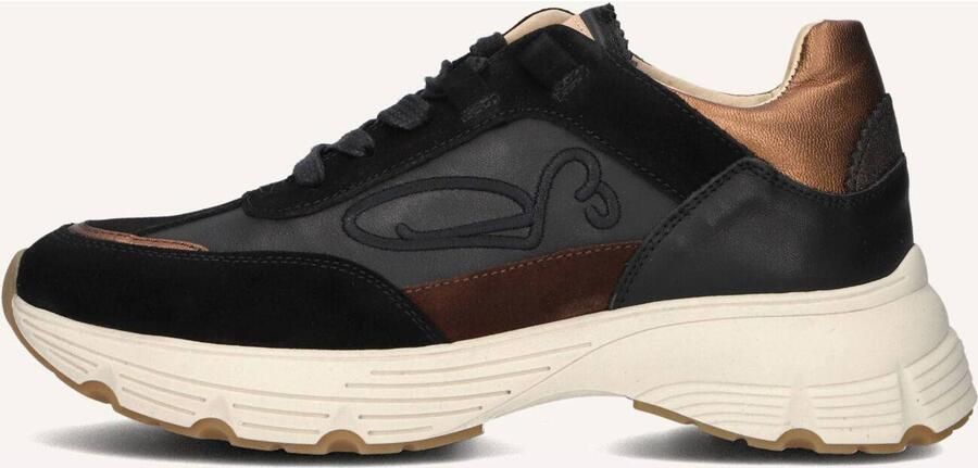 FRED DE LA BRETONIERE Lage Sneakers Dames Mariola Sign Leer Zwart - Foto 6