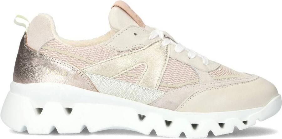 FRED DE LA BRETONIERE Lage Sneakers Dames Nona Eef Leer Beige
