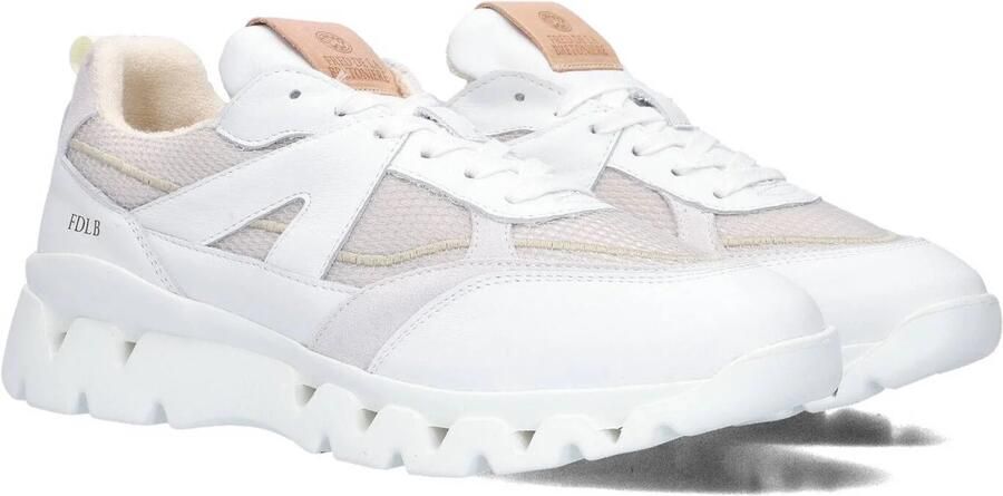 Fred de la Bretoniere Nona Eef Sneakers Leer Dames Wit - Foto 3