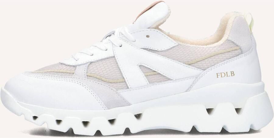 Fred de la Bretoniere Nona Eef Sneakers Leer Dames Wit - Foto 2