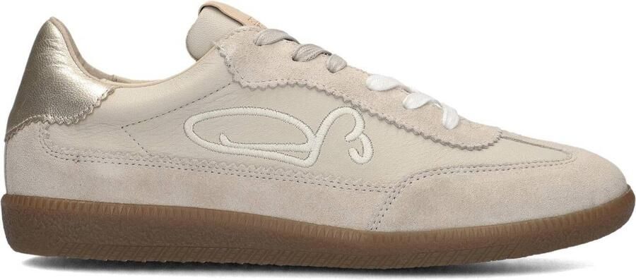 FRED DE LA BRETONIERE Lage Sneakers Dames Pearl Sign Leer Beige