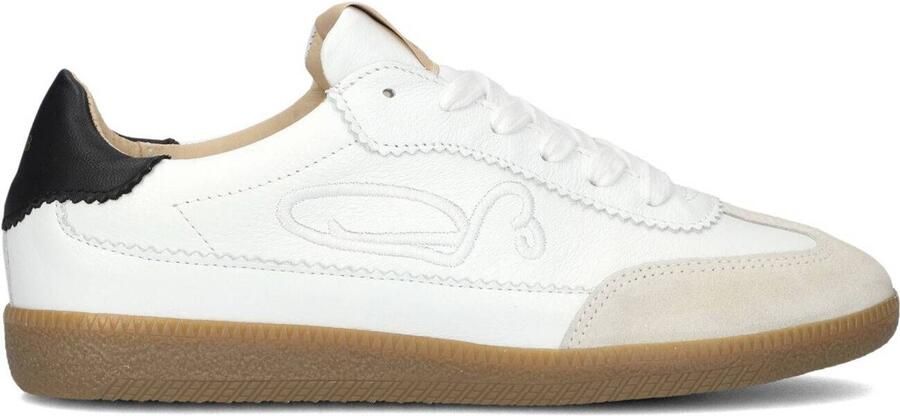 FRED DE LA BRETONIERE Lage Sneakers Dames Pearl Sign Suède Wit