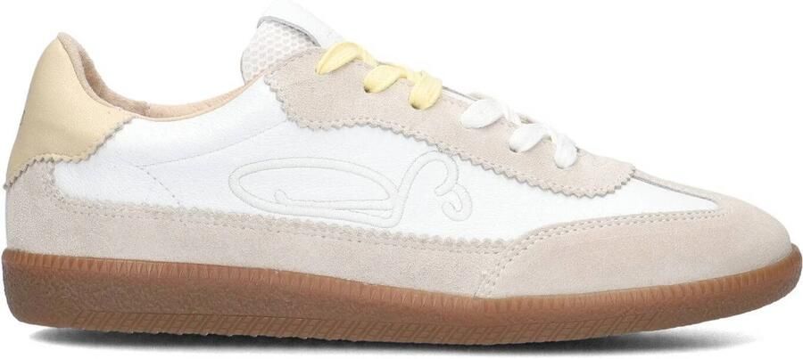 FRED DE LA BRETONIERE Lage Sneakers Dames Pearl Sign Leer Wit