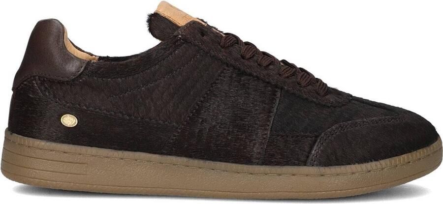 Fred de la Bretoniere ZAZZA ELLA Sneaker Pony Snake Dark Brown