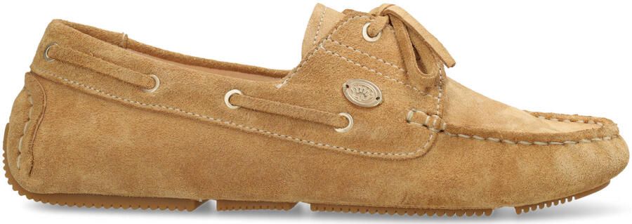 Fred de la Bretoniere Billy Boaty Mocassin Suède Cognac
