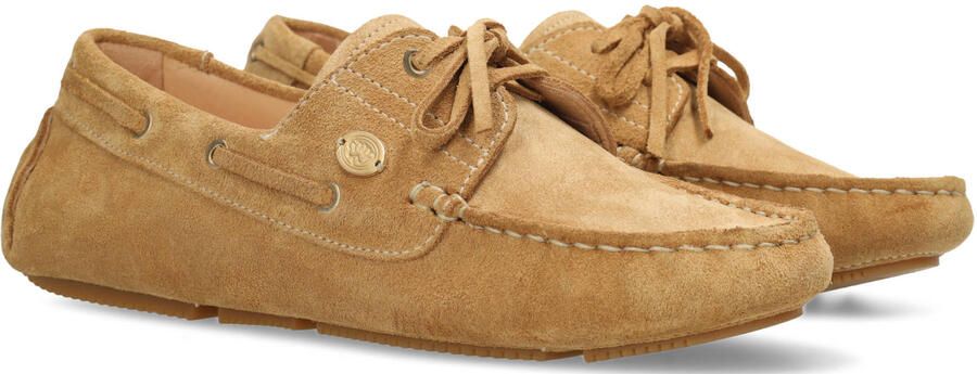 Fred de la bretoniere Billy Boaty mocassin suède cognac - Foto 2