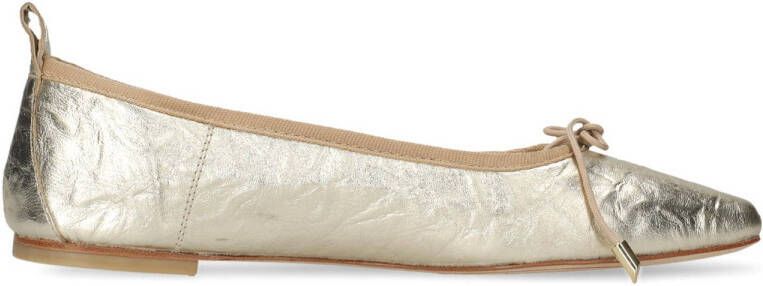 Fred de la Bretoniere IDRIS BALLETTO Ballerina Crunch metallic leren ballerina's goud
