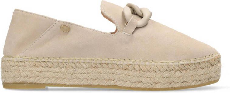 Fred de la Bretoniere June Chain suède espadrilles beige