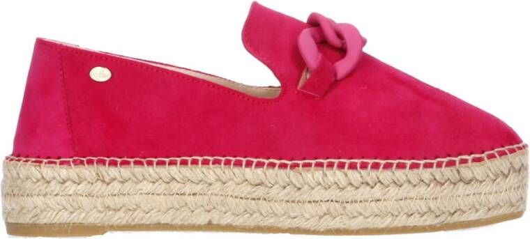 Fred de la Bretoniere June Li suède espadrilles fuchsia