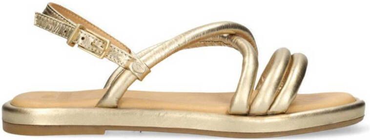 Fred de la Bretoniere leren sandalen goud